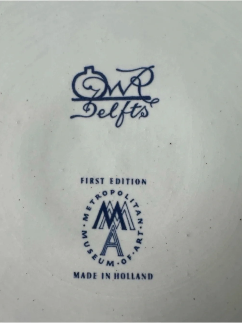 MMA November Delft Month Plate First Edition Holland DWR Vintage